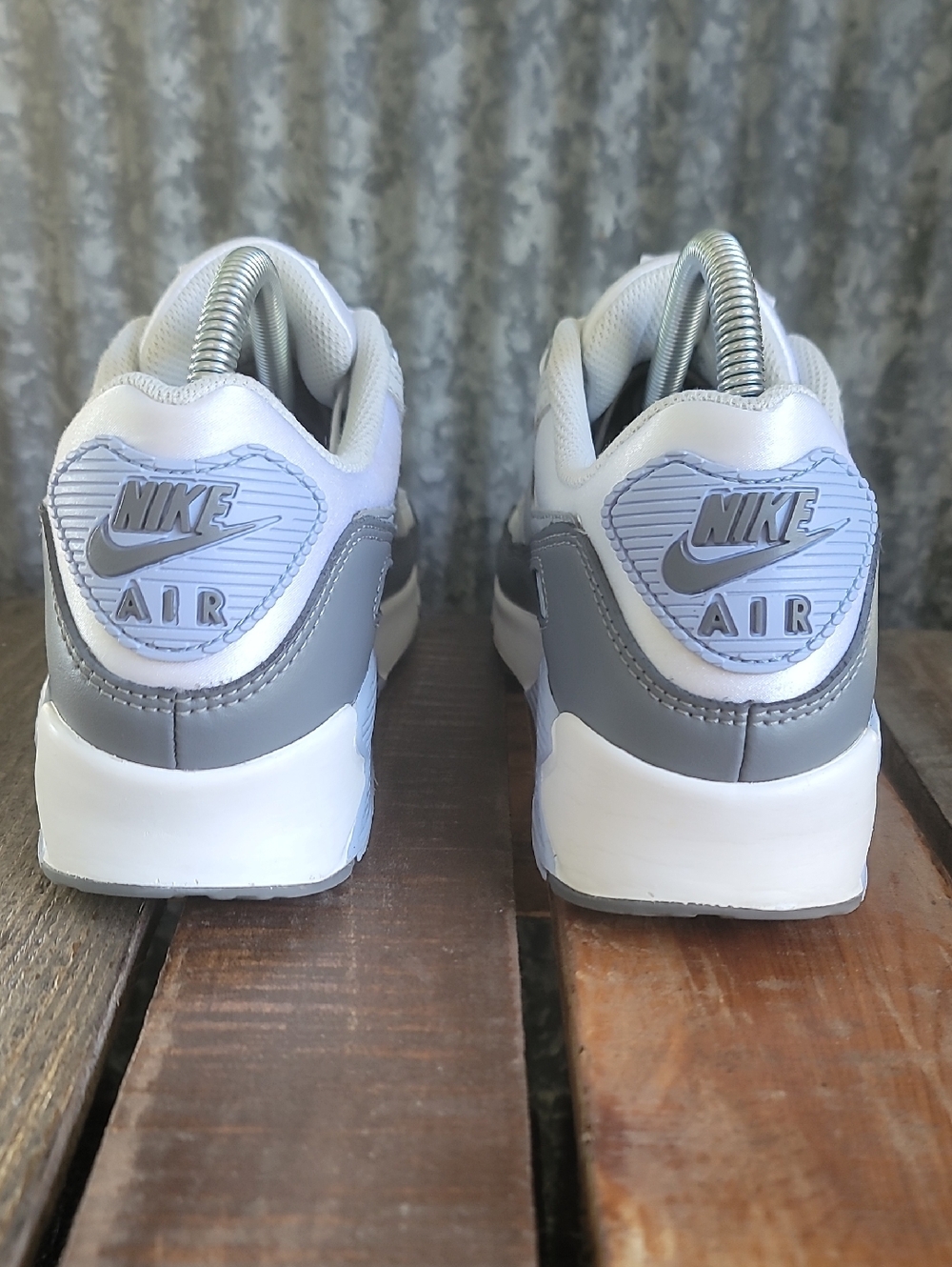 Nike White Air Max 90 🔥"Cobalt Bliss"🔥 Wmns 8 Great Condition Ships Today - Picture 8 of 13